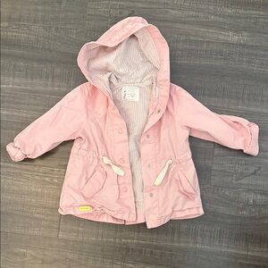 Pink Zara light weight hooded Jacket